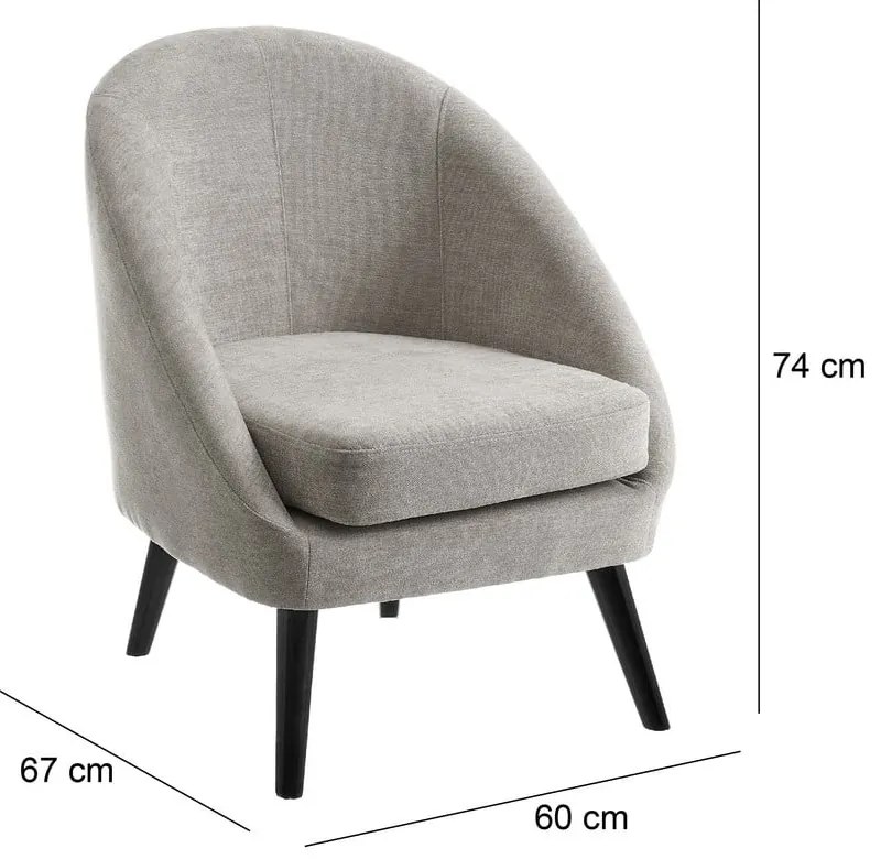 Светлосиво кресло Cover – Casa Selección