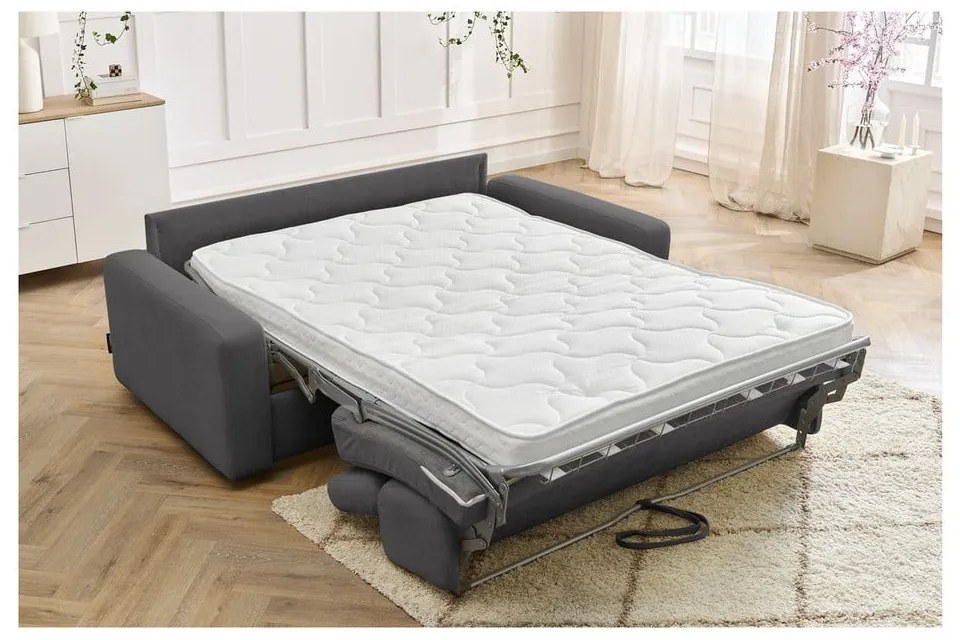 Тъмносив разтегателен диван 215 cm Monaco – Bobochic Paris