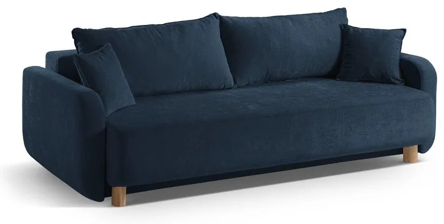 Тъмносин разтегателен диван с място за съхранение 231 cm Elen – Micadoni