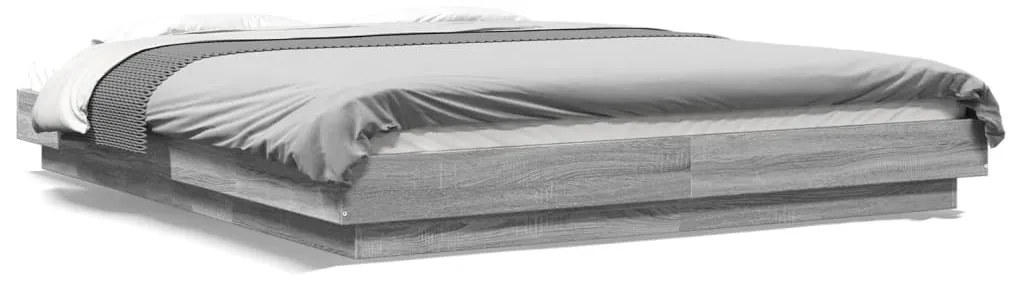 3281187 vidaXL Нощно шкафче, сив сонома, 150x200 см, инженерно дърво