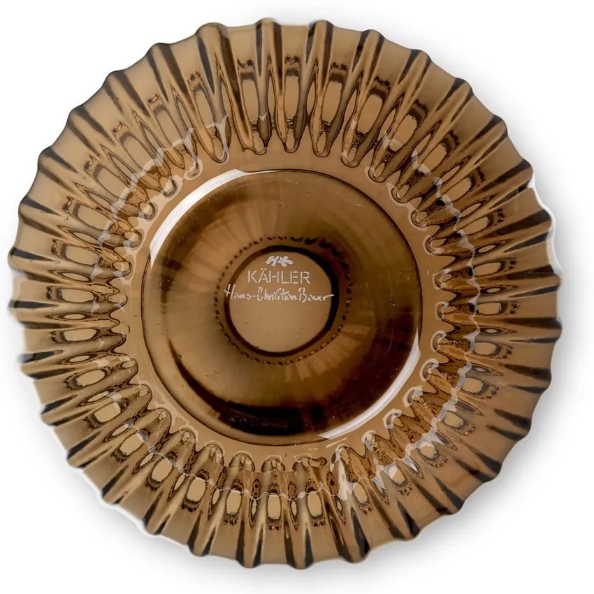 Ваза от кафяво стъкло, височина 14 cm Hammershøi - Kähler Design
