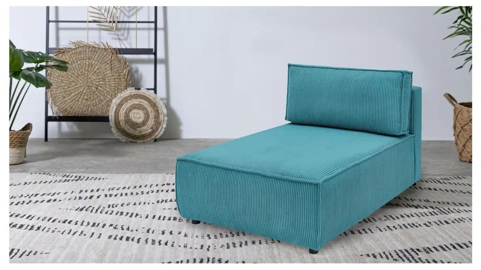 Син променлив модулен диван от велур Nihad modular - Bobochic Paris