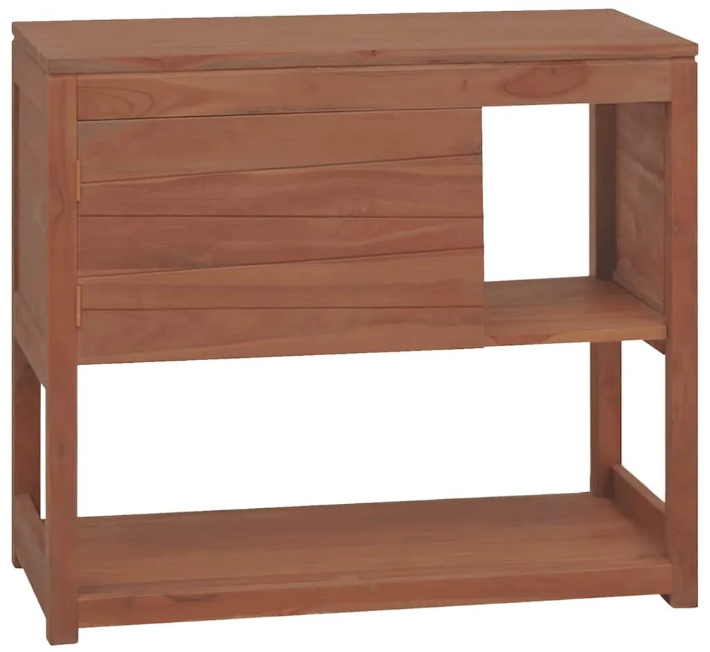 338238 vidaXL Шкаф за баня, 85x40x75 см, тиково дърво масив