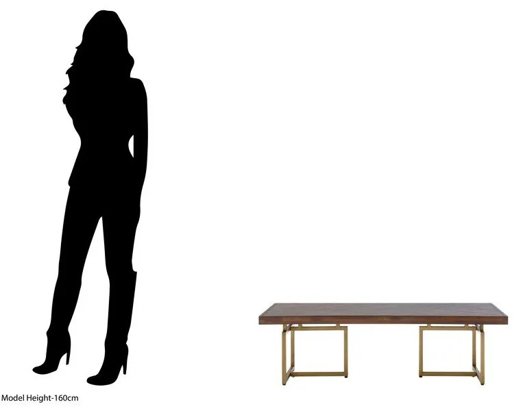 Кафява кръгла маса за кафе 60x120 cm Brando - Premier Housewares