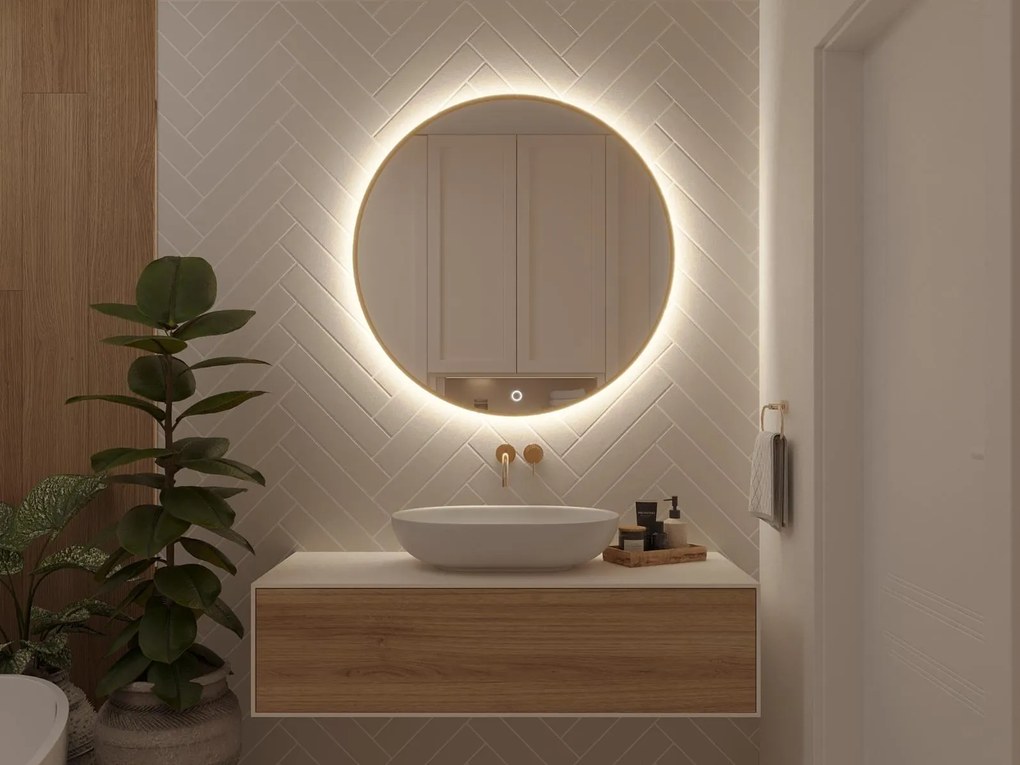 Огледало Bine A LED-Диаметър: 80 cm