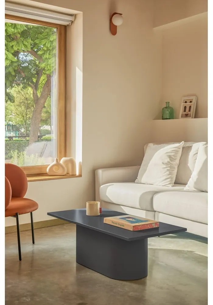 Антрацитна масичка за кафе 50x111 cm Totem – Teulat