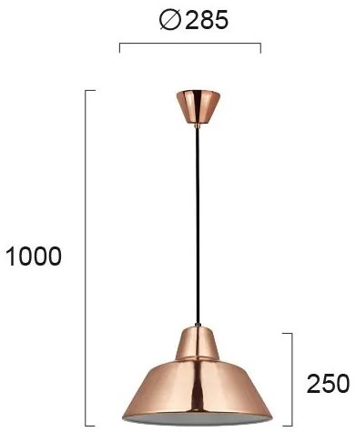 Лампа Viokef Glen-Χάλκινο