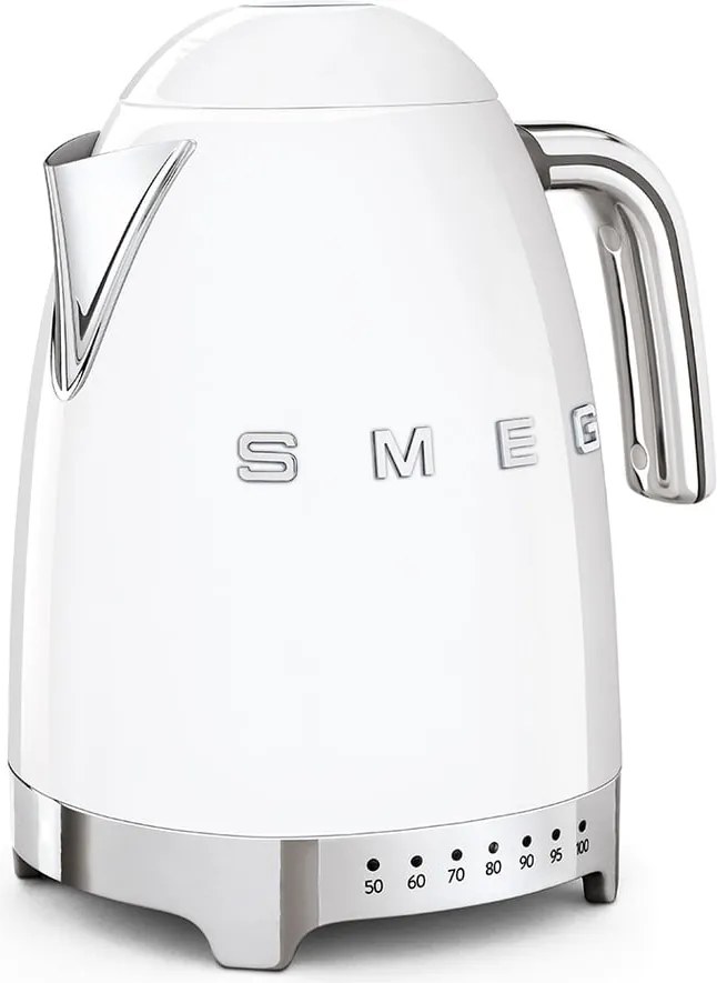 Бяла електрическа кана от неръждаема стомана 1,7 l Retro Style – SMEG