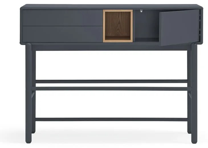 Тъмно сива конзолна маса 35x120 cm Corvo - Teulat