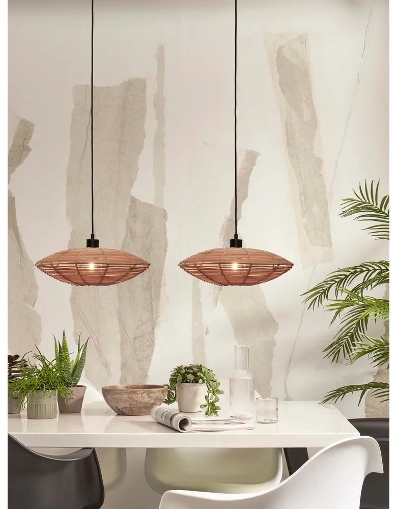 Висяща лампа с абажур от ратан в естествен цвят ø 40 cm Tanami - Good&Mojo