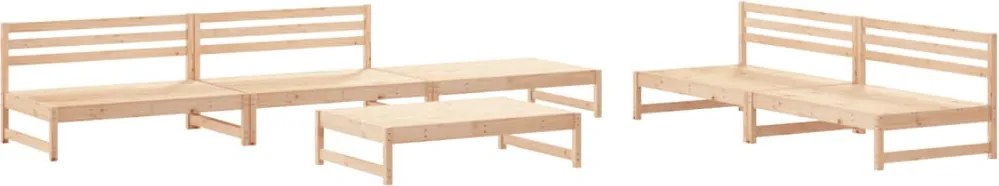 3186613 vidaXL Градински лаундж комплект, 6 части, бор масив