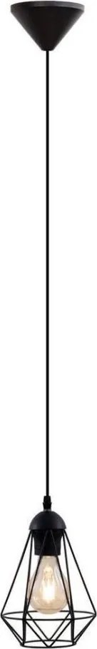 Полилей на кабел 1xE27/40W/230V, черен