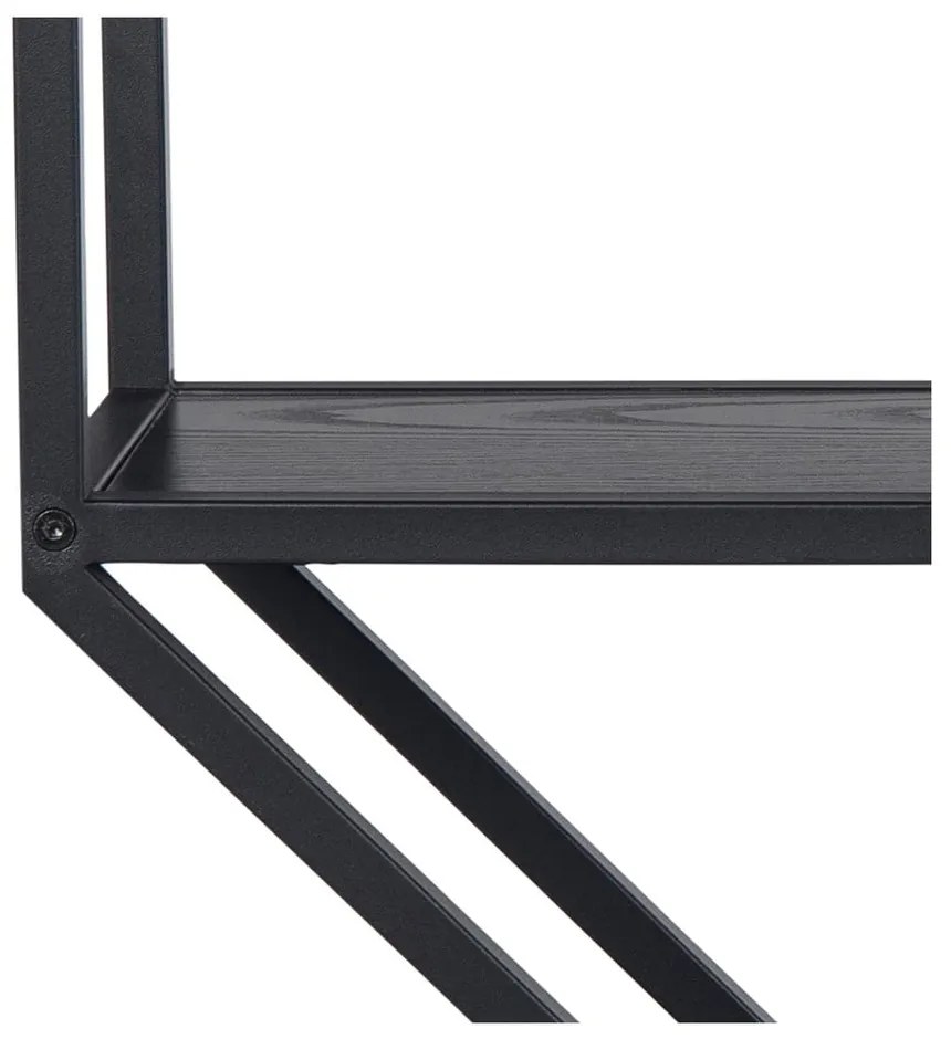 Черен двуетажен метален рафт Seaford - Actona