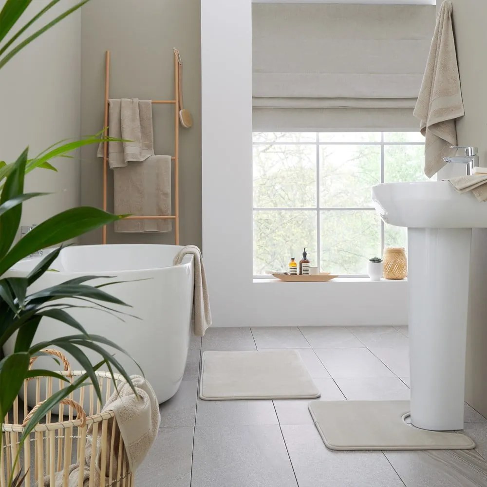 Бежови памучни хавлии и кърпи за баня в комплект от 6 бр. от тери Anti-Bacterial – Catherine Lansfield