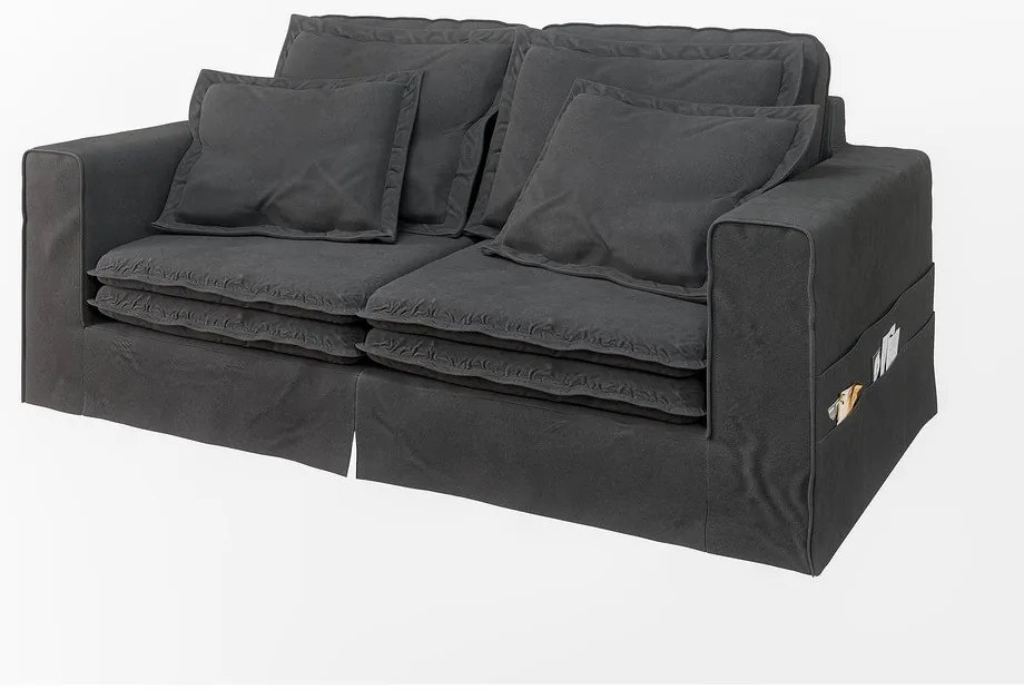 Антрацитен диван 196 cm Nora – Ropez