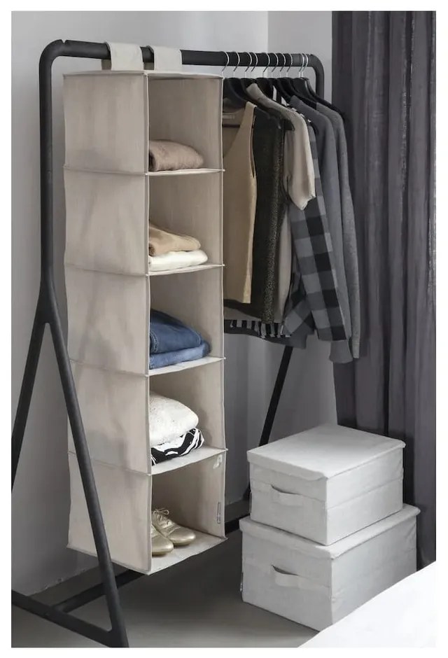 Черна текстилна кутия за съхранение с капак 34x45x25 cm Soft Storage – Bigso Box of Sweden