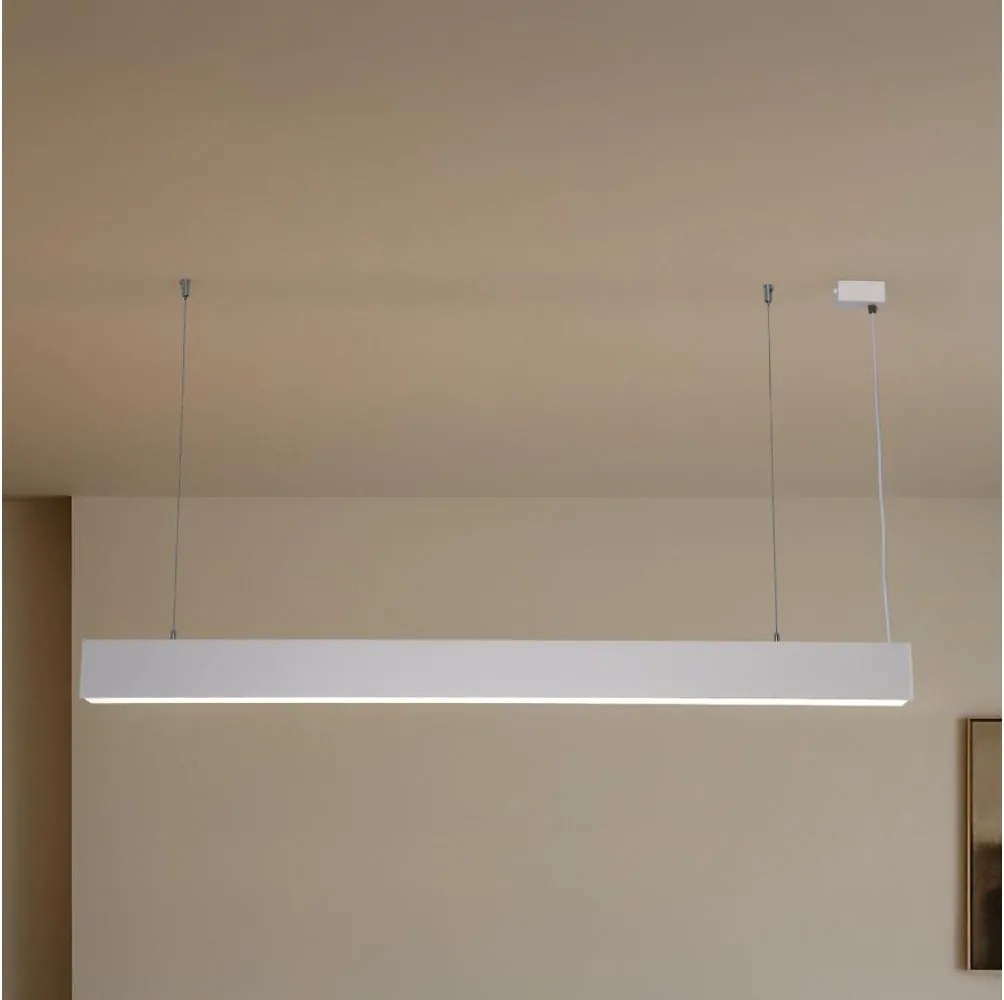 LED полилей на кабел LED/55W/230V 3000/4000/6500K 120 см бял