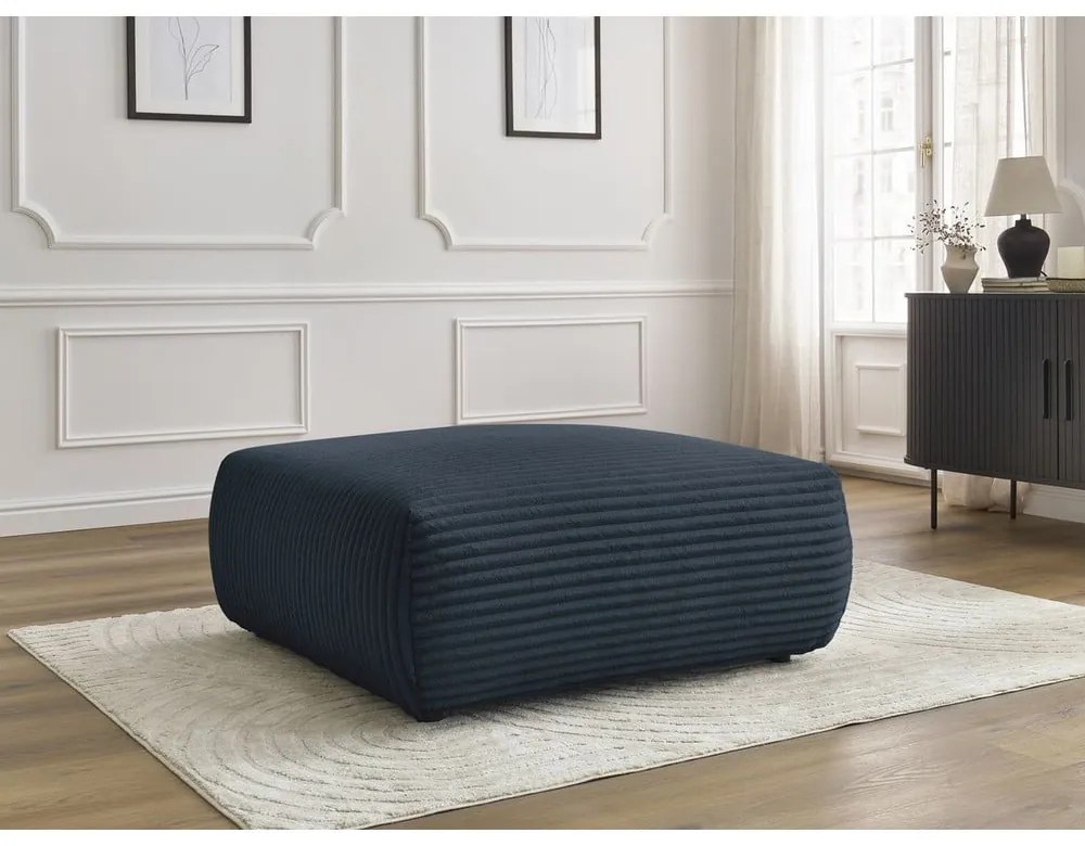 Тъмносиня табуретка от рипсено кадифе Lucien – Bobochic Paris