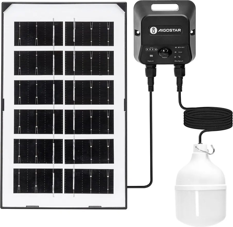 Aigostar - Соларен LED полилей със сензор LED/35W/12V 3000 mAh 6500K Ø 10 см