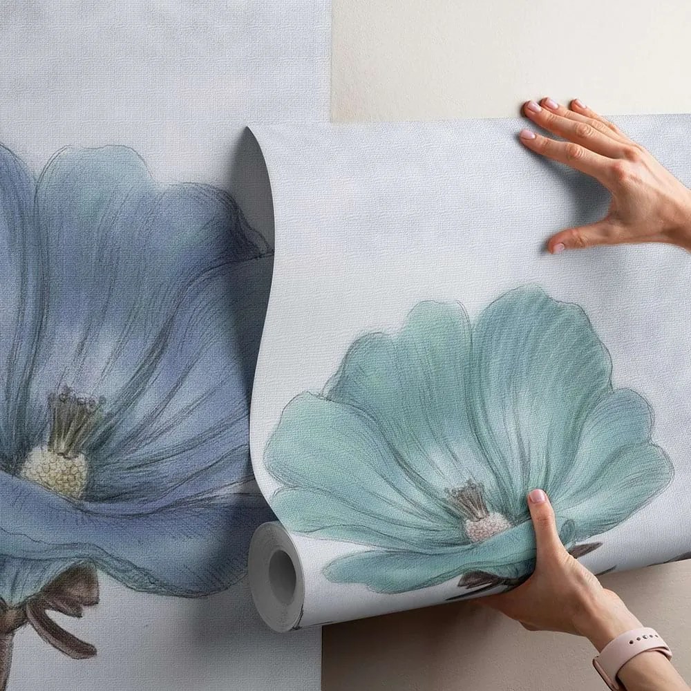 Фототапет Пеперуди и цветя