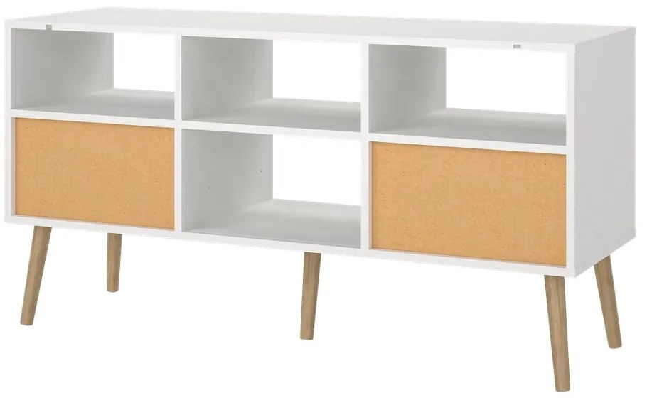 Бяла маса за телевизор 117x61 cm Bodo - Tvilum
