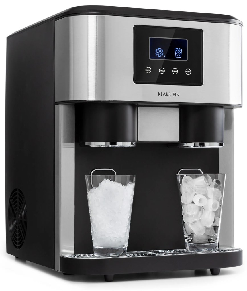 Klarstein Eiszeit Crush, ледогенератор, 2 размера, натрошен лед, сребърен