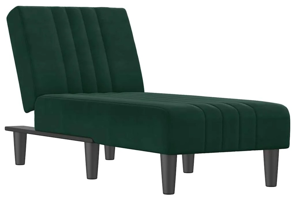 352828 vidaXL Кушетка, тъмнозелена, кадифе
