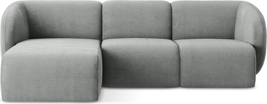 Сив шенилов ъглов диван (ляв ъгъл) Lani – Makamii