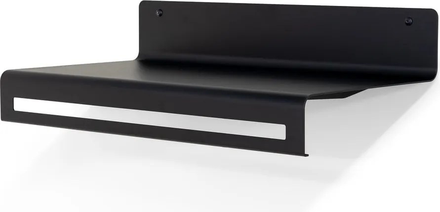 Черна метална стенна закачалка с рафт 60 cm Sway – Spinder Design