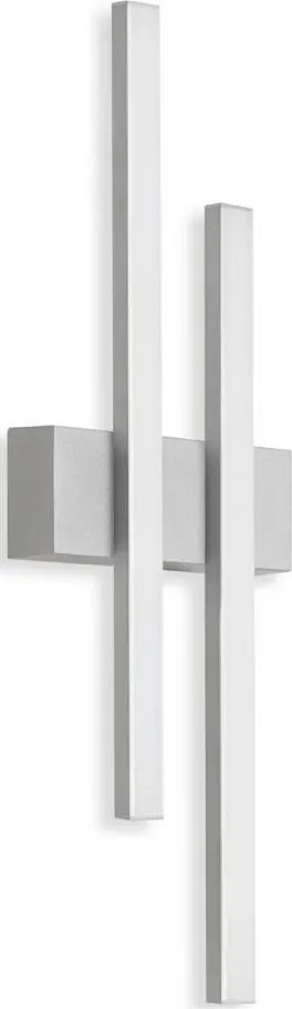 Telefunken - LED външно стенно осветително тяло 2xLED/4W/230V IP44 сребристо