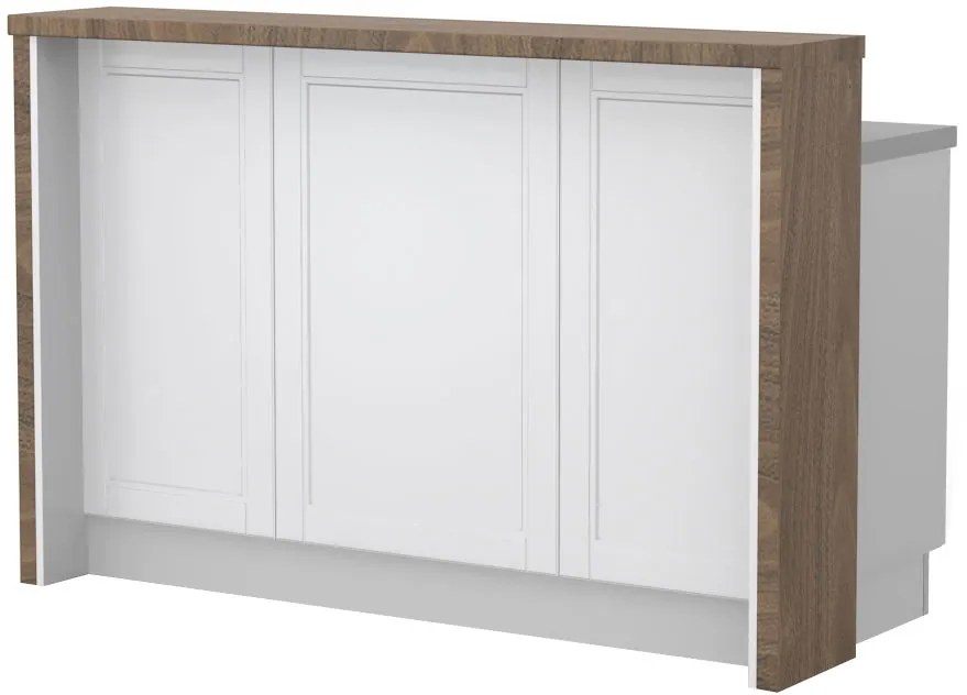 Бар Пейка Tahoma-Length: 150 cm-White matte-Carini Wallnut