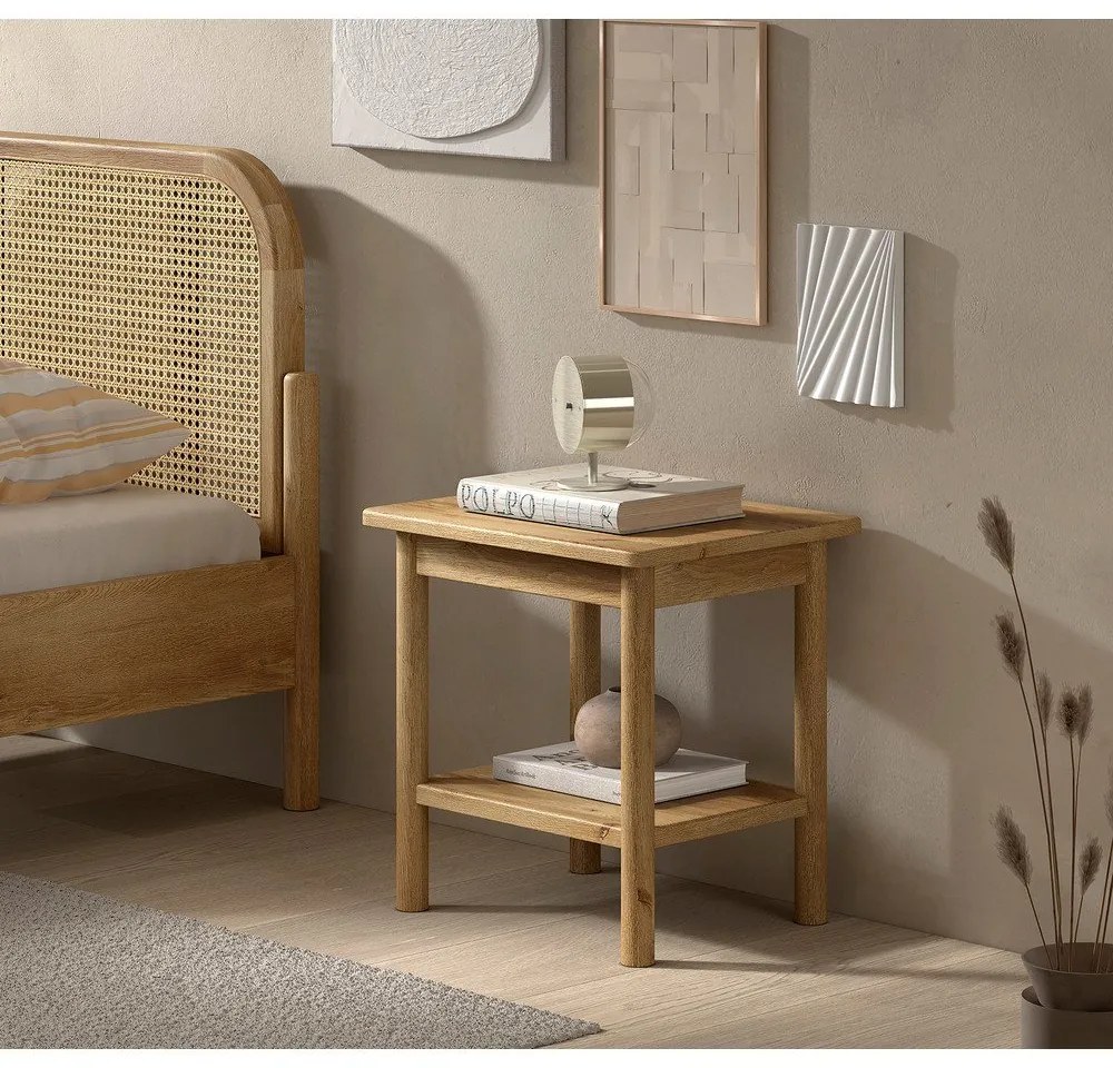 Нощно шкафче от масивен дъб в естествен цвят Olive – Vipack