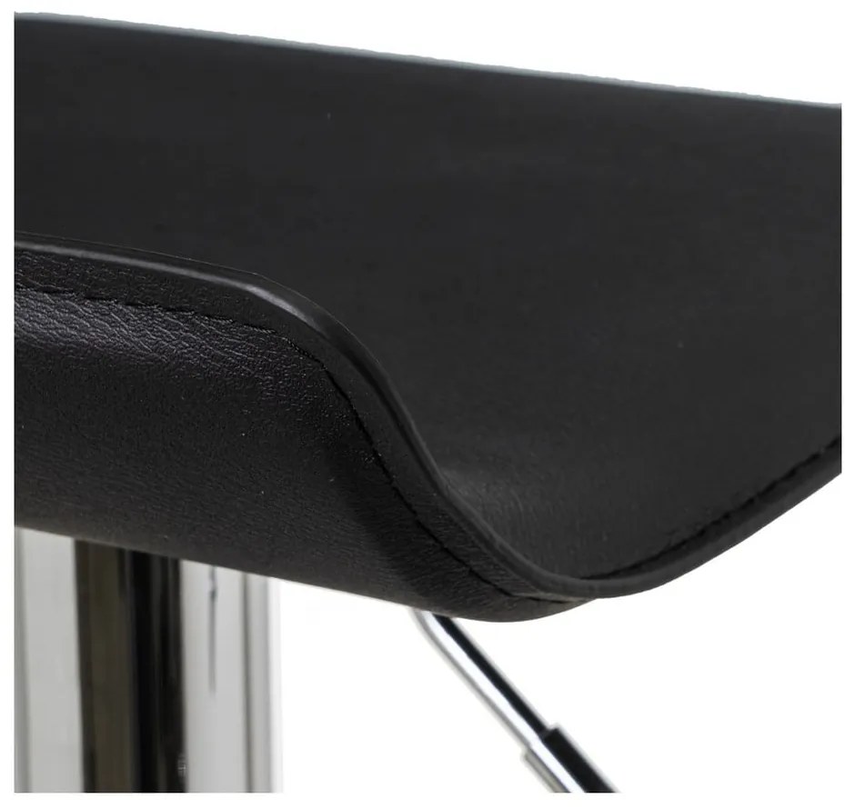 Черни тапицирани бар столове в комплект с регулируема височина 2 бр. (височина на седалката 63 cm) – Casa Selección