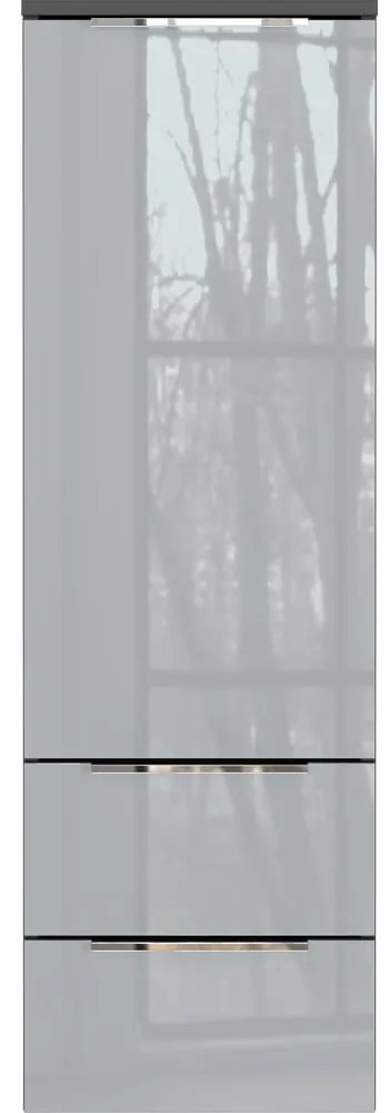 Сив висок висящ шкаф за баня 36x111 cm Vasio - Germania