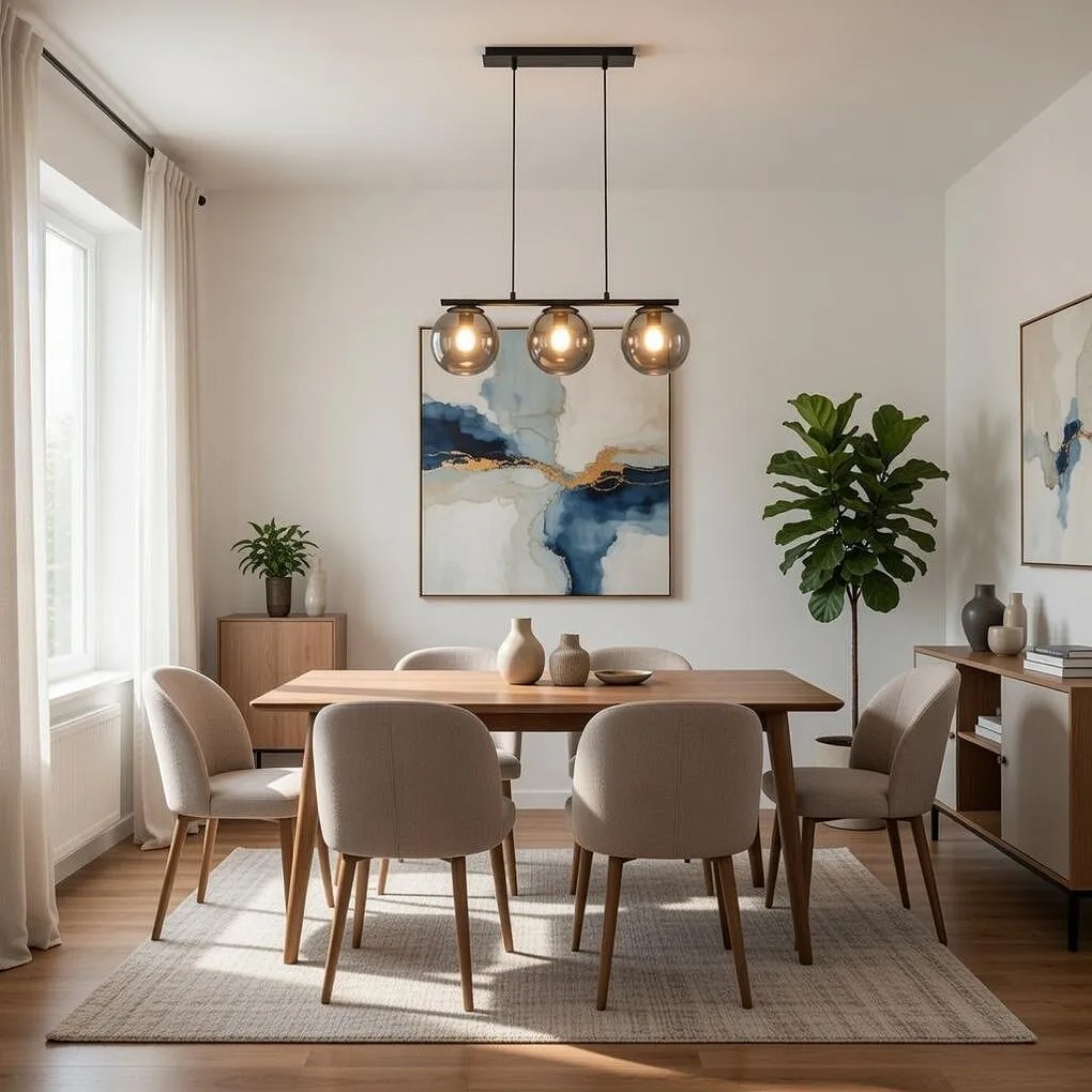 Пендел ТРЕВИЗО, черен/сив, 3хE27