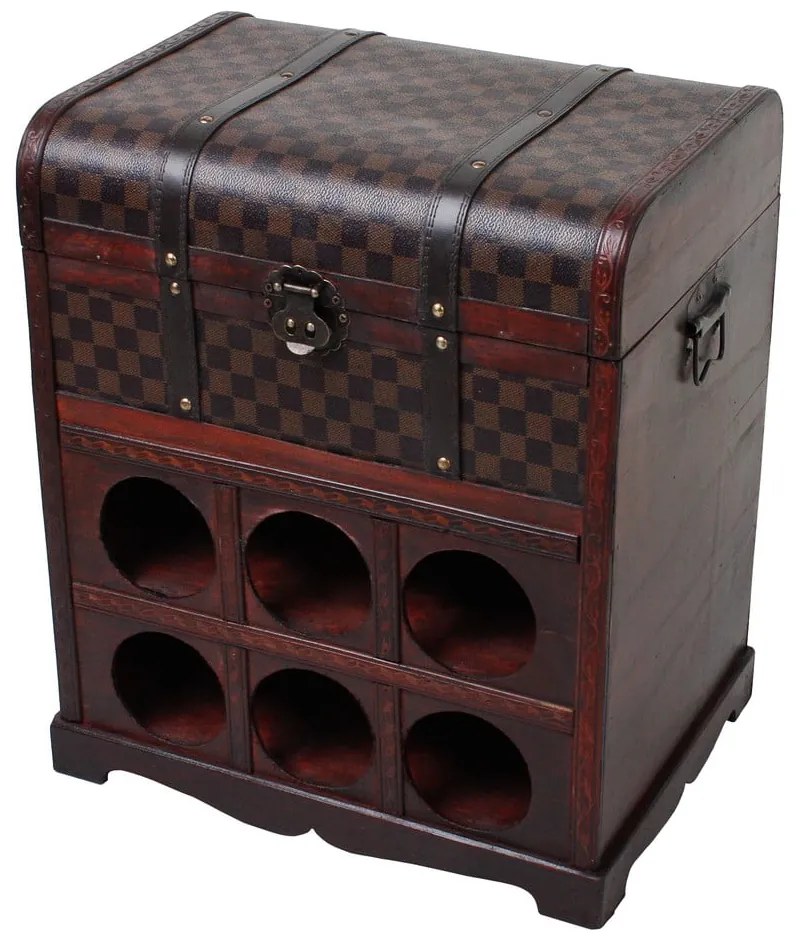 Кафяв шкаф за вино за 6 броя бутилки 41x48 cm – Deco Pleasure