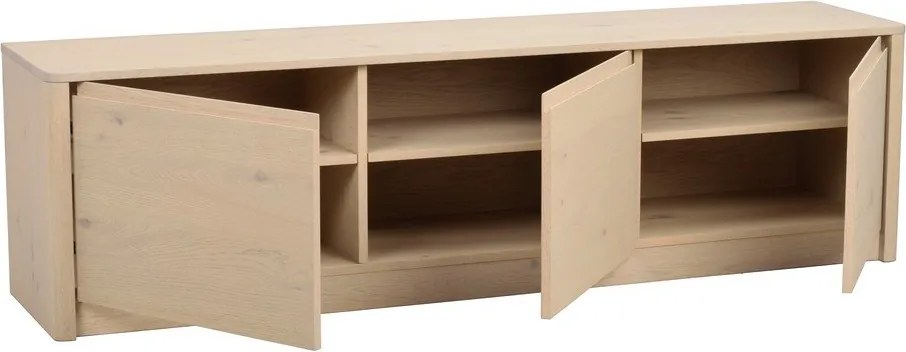 Скрин от декор от дъб в светло естествен цвят 180x50x40 cm Melstone – Rowico