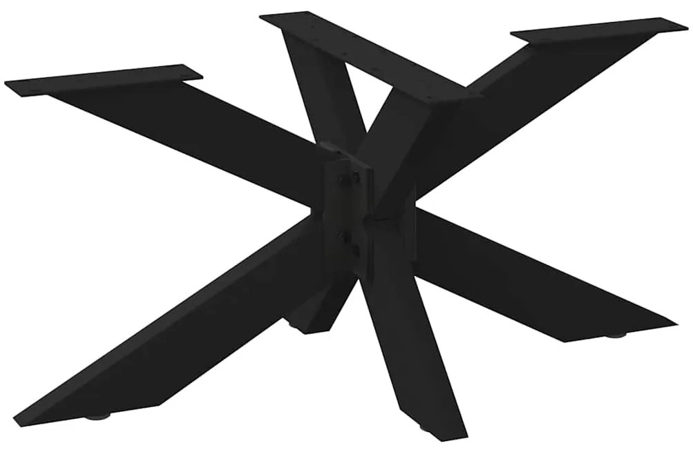 4013108 vidaXL Крак за масичка за кафе, форма на паяк, черен, 98x58x(42-43) см, стомана