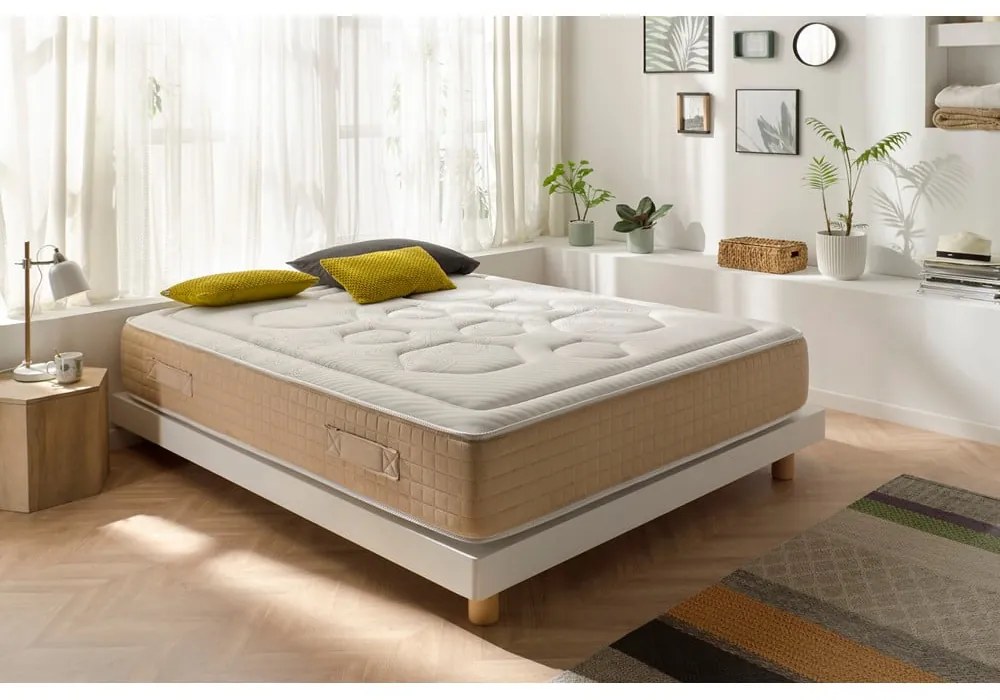 Твърд/средно твърд терморегулиращ матрак с пружини с две лица 160x200 cm Hexaflex Bagged Springs Gel – Moonia