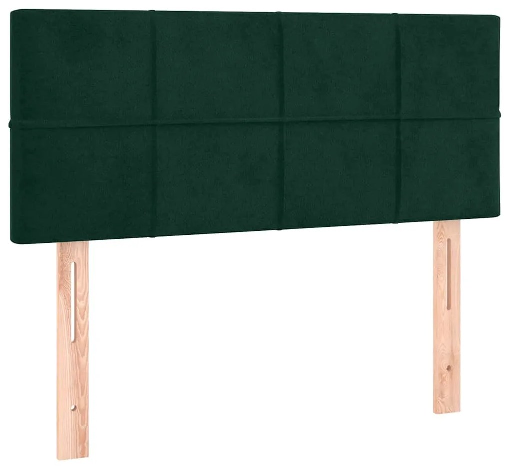 346029 vidaXL Горна табла за легло, тъмнозелена, 90x5x78/88 см, кадифе