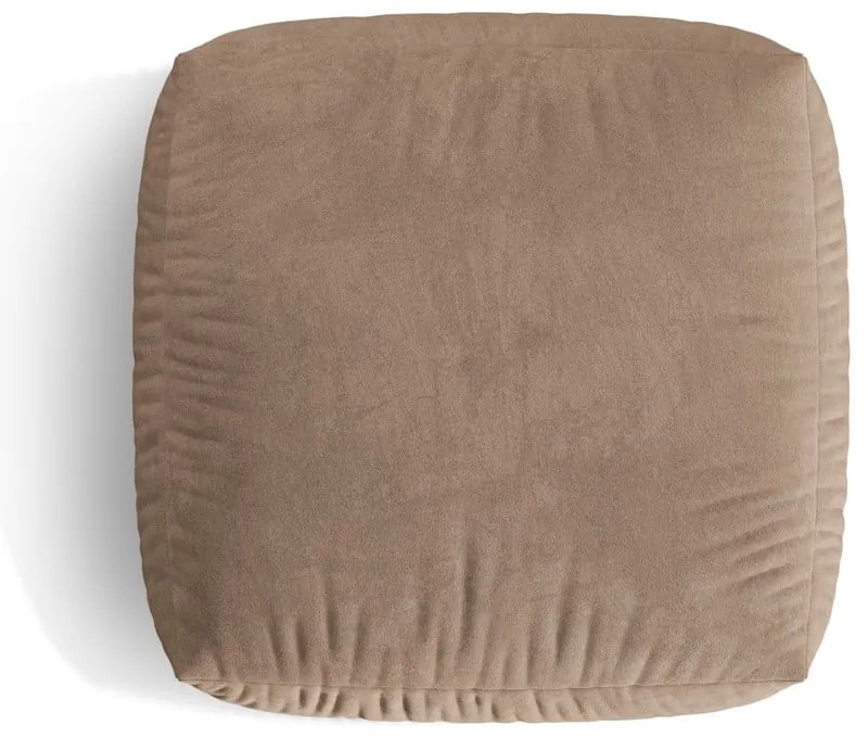 Светлокафява кадифена модулна табуретка Martina – Micadoni