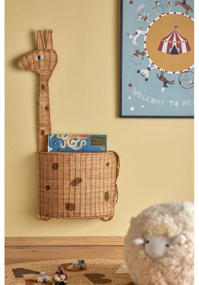 Ратанова детска кошница за играчки в естествен цвят 46x13x90 cm Philine – Bloomingville Mini