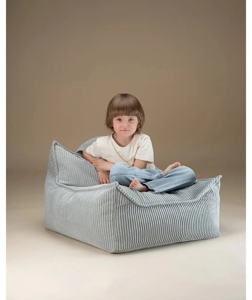 Детски пуф от рипсено кадифе в цвят мента Chair – Wigiwama