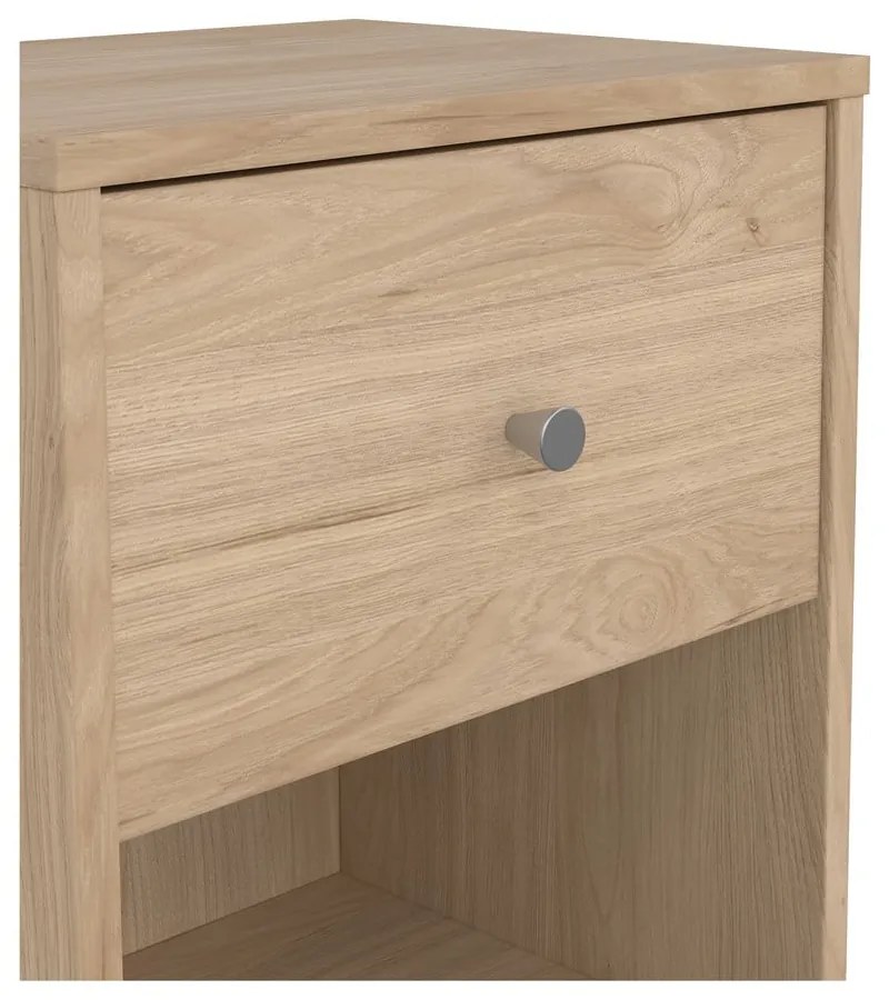 Нощно шкафче в дъбов декор с рафтове May - Tvilum