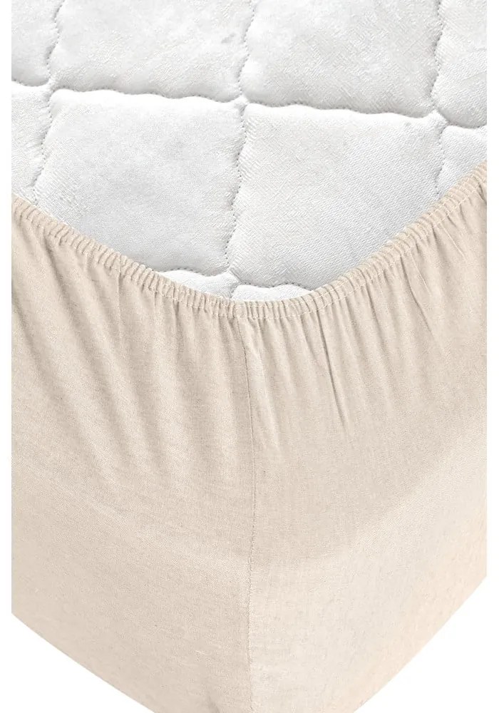 Черно и кремаво памучно спално бельо за двойно легло/разширено с чаршаф 200x220 cm - Mila Home