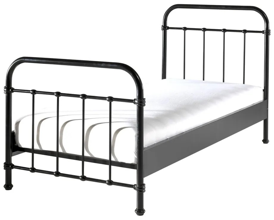 Детско легло от черен метал , 90 x 200 cm New York - Vipack