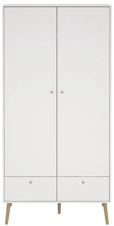 Бял гардероб 99x200 cm Bodo - Tvilum