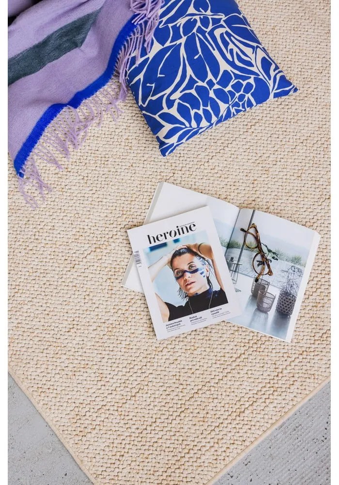 Кремав килим 100x140 cm Wolly – BT Carpet