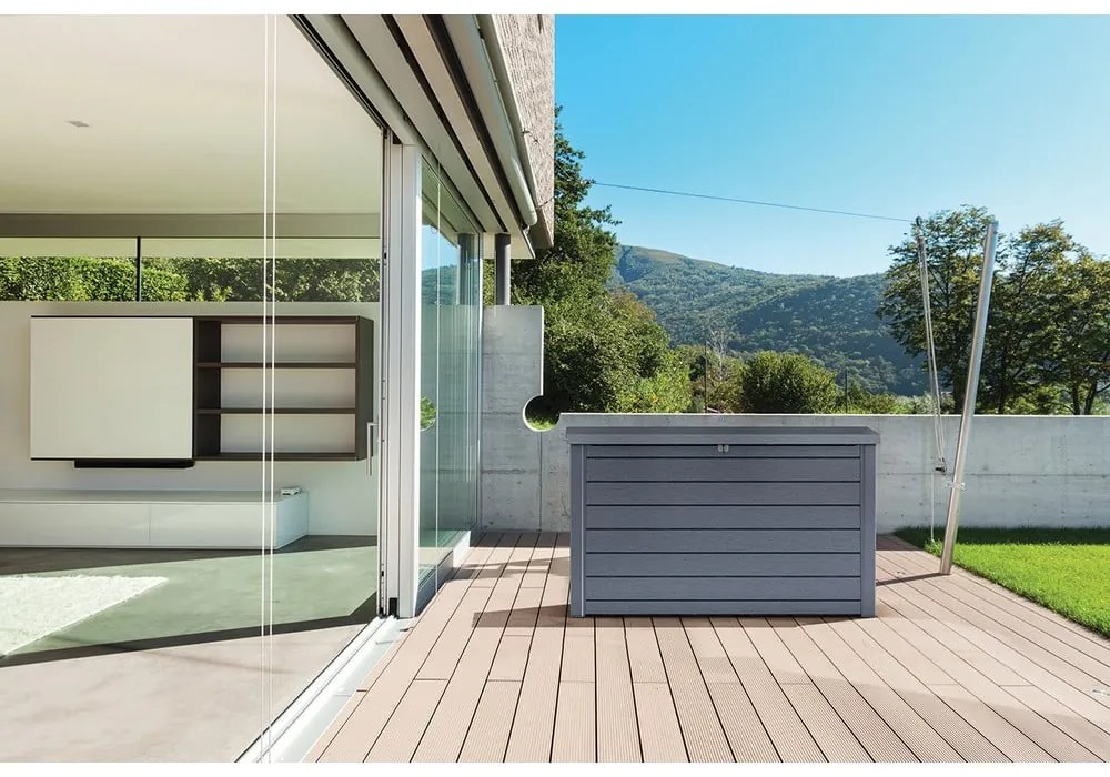 Антрацитна пластмасова градинска кутия за съхранение Ontario – Keter