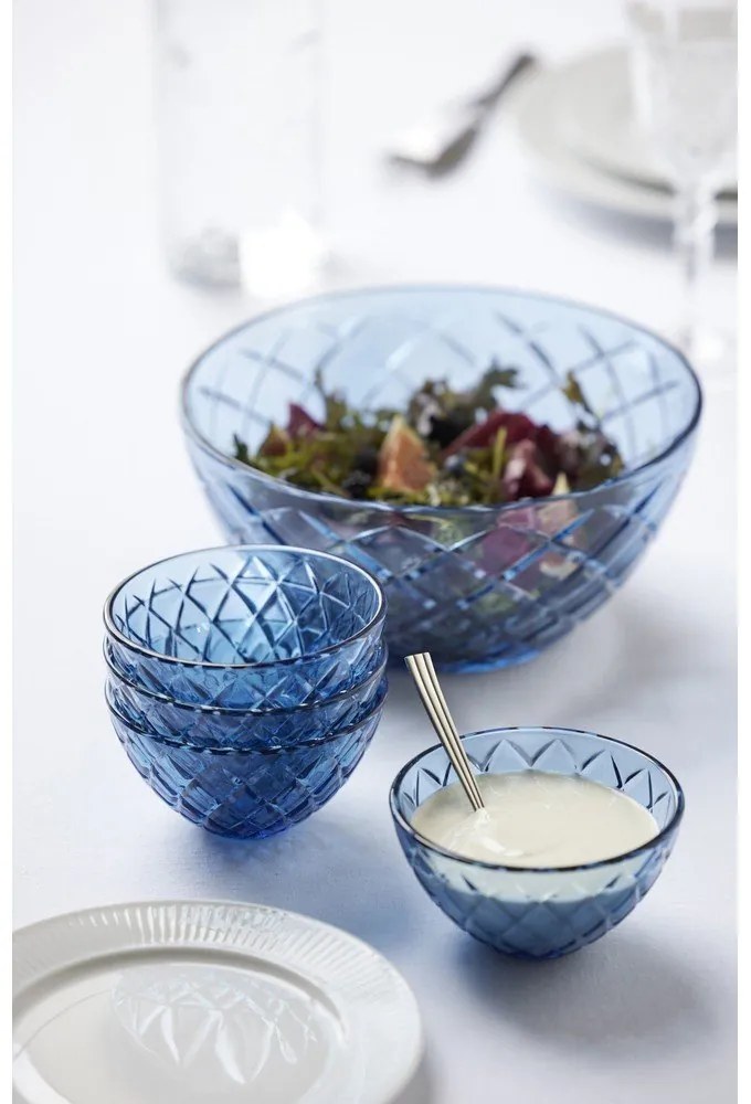 Сини стъклени купички в комплект от 4 бр. 325 ml Sorrento – Lyngby Glas
